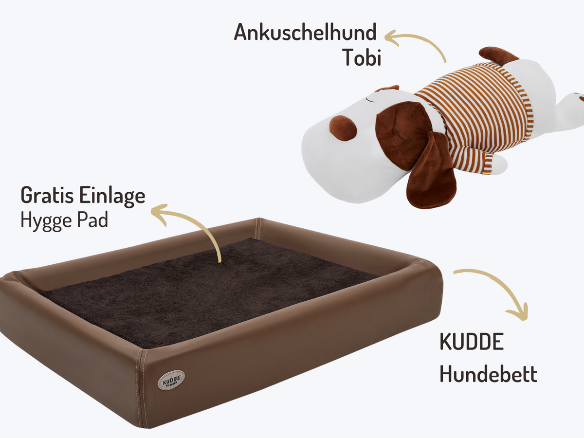 Buddy-Set | KUDDE Hundebett + Ankuschelhund